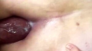 Blonde slut takes anal gape