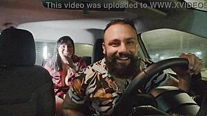 Nicoly mattos takes double penetration in car