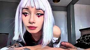 lucy cyberpunk dominatin’ with feet n’ toy ft amberzinha