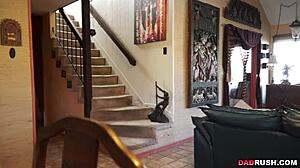 Latina with natural tits moans loudly