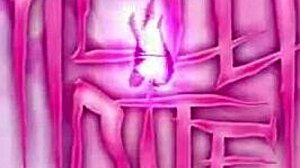 Alt girl Helly Rite solos with black dildo in fishnets, exploring anal fetish