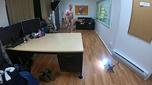 nataly dewalt gags on cock during casting interview