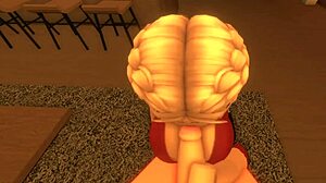 Roblox girl sucks small cock of royal boyfriend