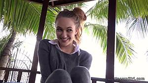 hot ex-girlfriend bangs monster cock in patio group reality