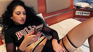 I face the monster cock of the Latina master