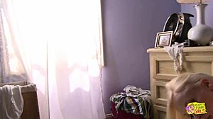 they passionately kiss and use strap on to satisfy wild lesbian desires with big clits