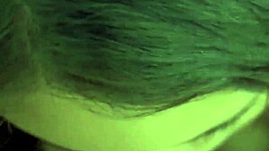 Young greedy girl shows off her skills.