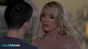 Lonely milf Rachael Cavalli craves satisfaction. Her son-in-law Ricky's thick cock delivers hard in a steamy encounter.
