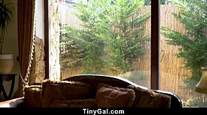 Tiny 18+ Burglar Caught and Punished Hardcore by Home Owner with Big Cock