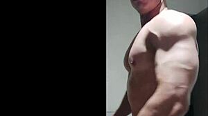 Old Athletic Mature in Lingerie Plays Anal Game with Bodybuilder Carlos Simões