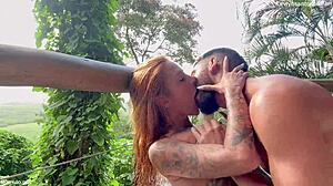 Redhead Sucks And Rides In Bathtub