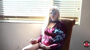 blonde model got stuck after shoot so i took advantage