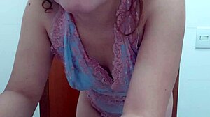 brazilian woman with big tits getting ready for live show