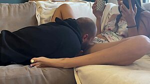 Morning sex in pajamas with a sexy tall brunette riding hard.