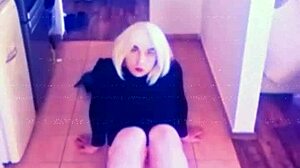 cute tranny babe veronica practices roleplay with toys