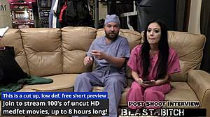 Blaire Celeste in latex sucks cock while getting pussy blasted hard.