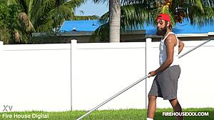 New Pool Boy Gets Lucky On First Day