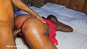 bad ass ebony pussy spread wide by monster cock