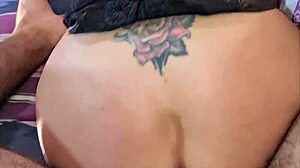 Hot big boobs blonde mature assfucked on the couch