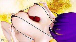 big tits babe in bikini enjoys cock play with monster dick