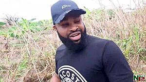 Ebony Pornstar Fucks by the River