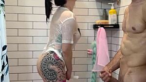 Bathroom encounter with unexpected flash part 1