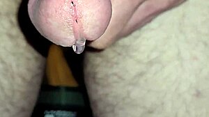 Amateur Clip Shows Strings of Precum Dripping in Close-Up Action