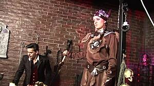 Big Cock Pounds Shaved Pussy in Fishnets