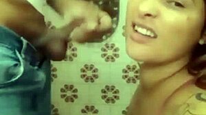 the guy fixed the shower and got a blowjob, cum all over my tits