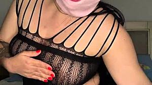 Naughty Masked Babe Teases Her Pussy