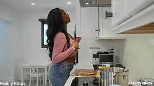 Amateur Cowgirl Riding And Blowjob In Kitchen POV Shorts