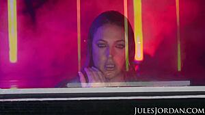 Angela White Fucks Hard Under Neon Lights At Night!