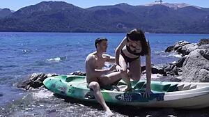 yo, can you believe this horny teen couple got caught banging on a public beach?