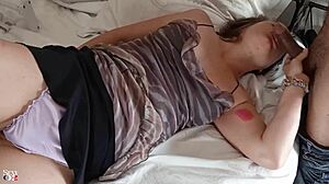 2174 - fucked in my zebra patterned dress purple satin panties and thong rimming blowjob doggystyle 😏