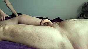 Married girl cheats with great handjob on big tits teen