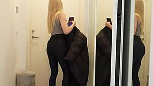 The fit blonde girl got fucked hard after her workout