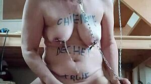 Female slave humiliated in master's office 😏