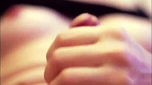 Cute tranny slut plays solo with her cock