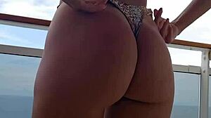 trying on bikinis on the cruise balcony in brazil, what do you think?