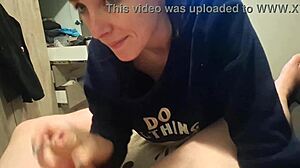 Babe Swallows Cum After Delicious Blowjob In Bed