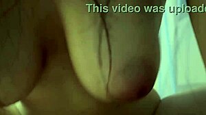 my friend's girlfriend with natural big boobs rides my dick in pov, it feels amazing