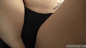 teen gets her tight pussy and jerks off my annoying stepbro 😈