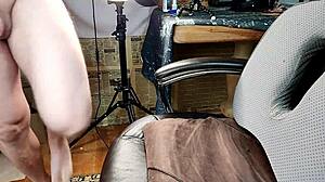 Asian teen sucks white cock!