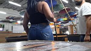 Latina Takes It Deep in Car