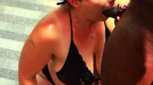 hot white milf serves her sexy black boss in office