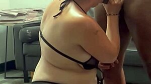 hot white milf serves her sexy black boss in office