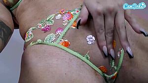 gorgeous big tit milf romi rain fingers her wet pussy to intense orgasm