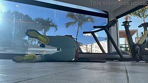 Fit Teen Fucks Trainer After Gym.