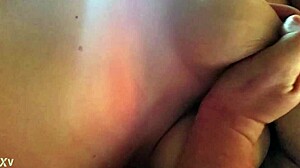 Wife's big tits bouncing during hardcore fucking