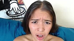 petite teen 18+ feels intense vaginal orgasm touching herself outdoors. can she handle more?